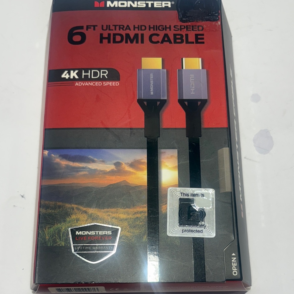 Monster High 4K HDR HDMI Cable - Red and Black
